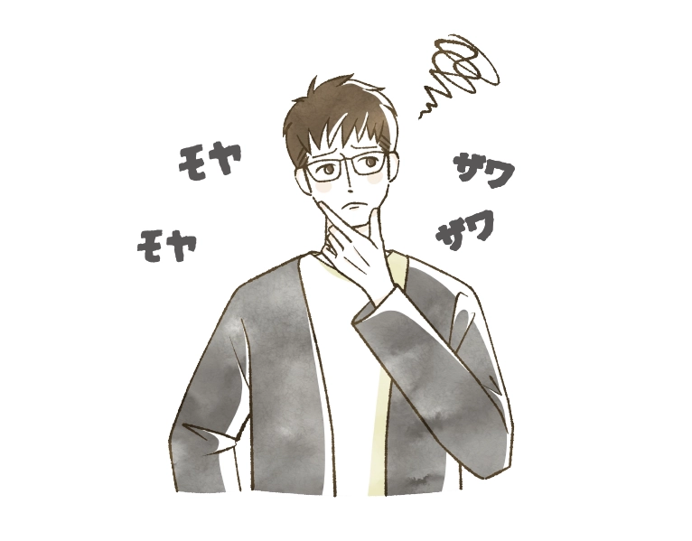 悩んでいる男性